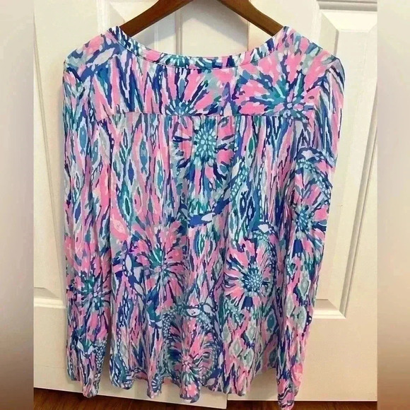 Lilly Pulitzer Lilias Tunic Cotton Top size Small - Picture 4 of 8